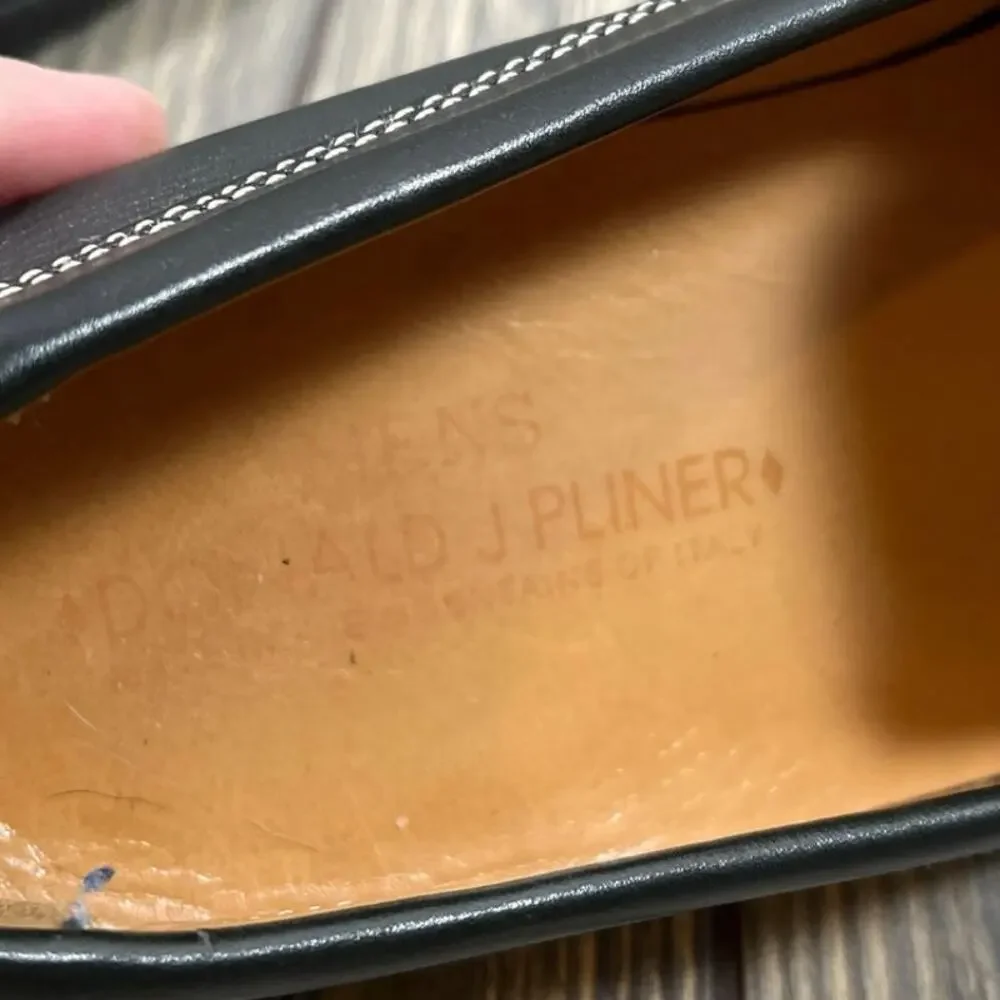 Donald‎ Pliner EIVE Leather Driving Shoes Loafers Moccasins Men Sz 12 Italian